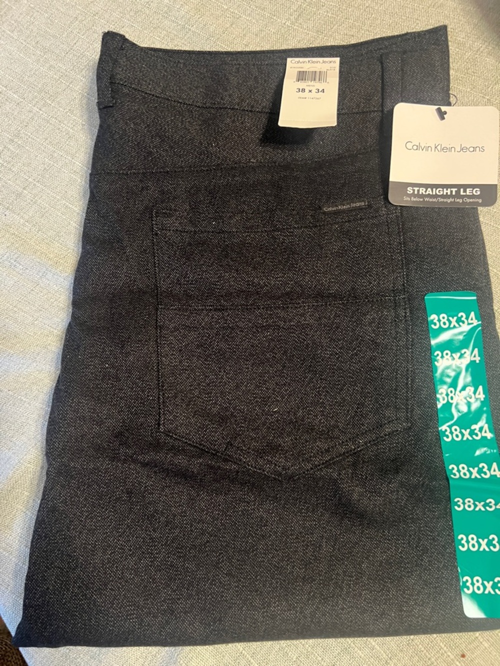 Calvin Klein Jeans Charcoal Straight Leg Jeans